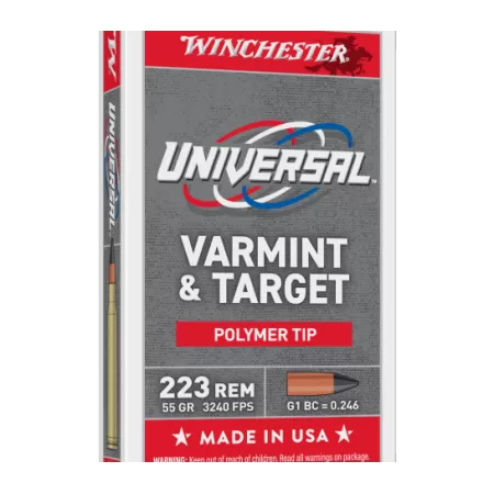 Winchester Varmint 223 Rem 55gr Poly Tipped 20rd 50bx/cs