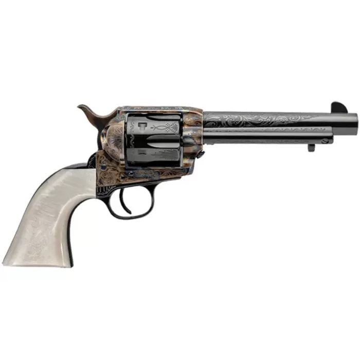 Uberti 1873 Cattleman Outlaws & Lawmen "Dalton" .45 Colt, 5.5", Pearl, Blued, 6rd Uberti 1873 Cattleman Outlaws & Lawmen "Dalton" .45 Colt, 5.5", Pearl, Blued, 6rd