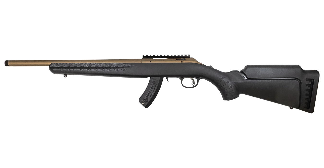 Ruger Ruger American Rimfire Mini Ranch, .22Lr, 16" Threaded Burnt Bronze Barrel, Black Synthetic, 15-Rd 8376