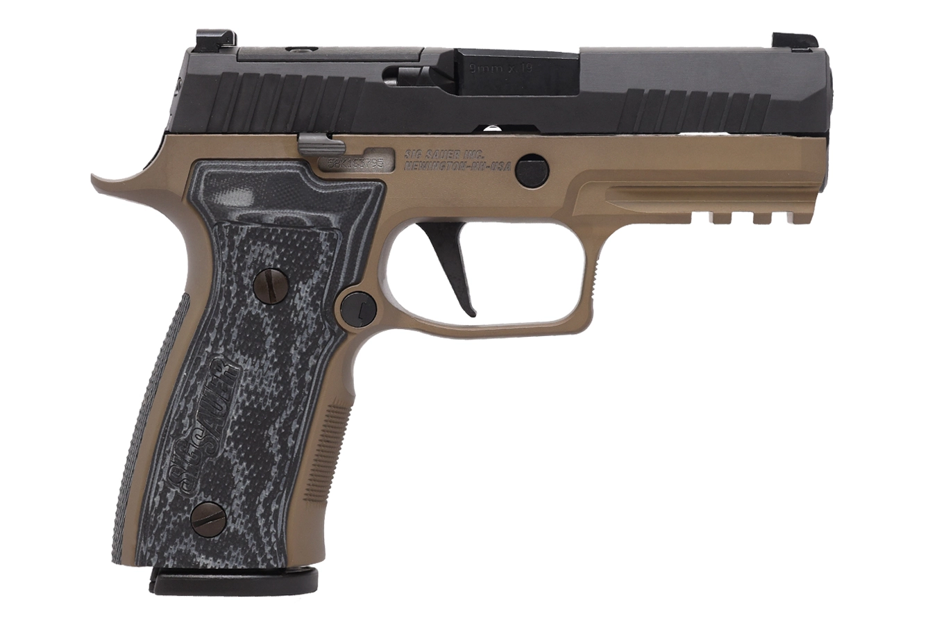 SIG SAUER P320 AXG 9MM 3.9" BARREL 17-ROUNDS CARRY TWO-TONE FLAT DARK EARTH/BLACK