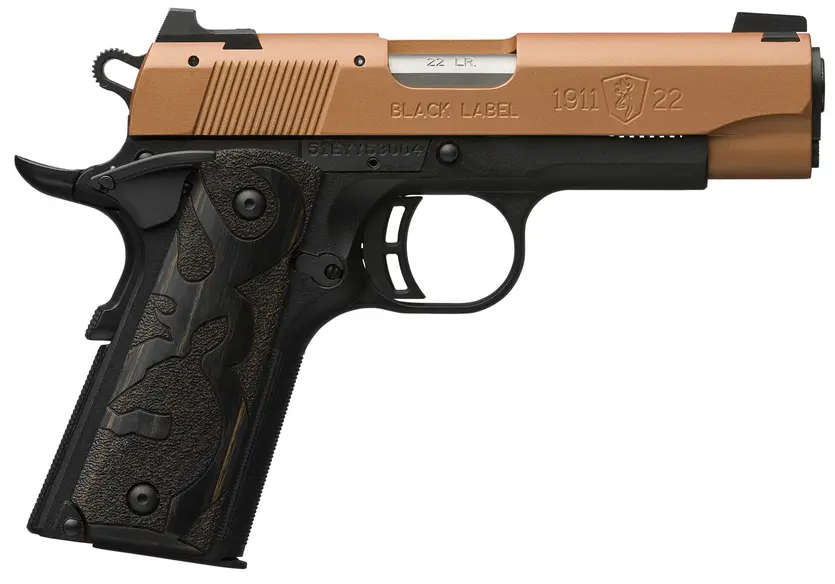 Browning 1911-22 Black Label Copper .22LR 3.63" 10rds, Matte Black - 51896490