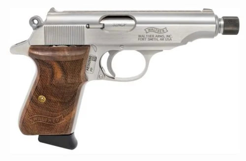 Walther PPK/S Threaded Barrel .32 ACP Stainless Pistol