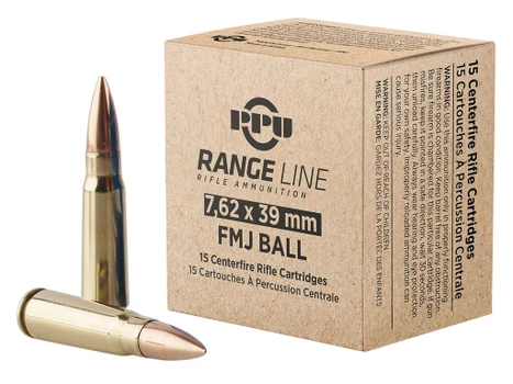 TR&Z PPR739 7.62x39mm 123 gr Full Metal Jacket 15 Per Box/ 62 Cs