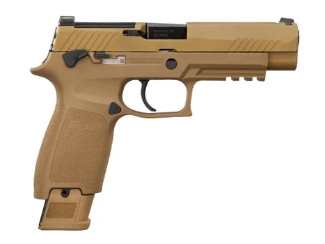 Sig Sauer M179CSSMSMA M17 *MA Compliant Full Size 9mm Luger 10+1 4.70" Coyote PVD Stainless Steel Optic Ready/Serrated Slide, Coyote PVD w/Black Controls Stainless Steel Frame w/Picatinny Rail, Textur