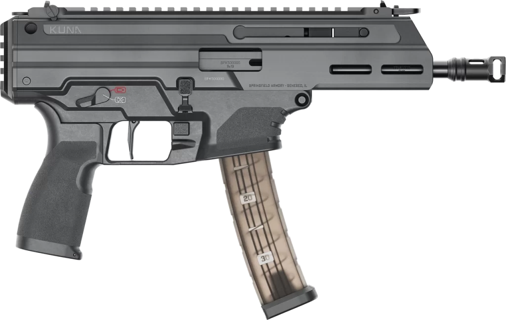 Springfield Kuna 40 S&W, 6.125" Barrel, M-LOK Handguard, Black, No Brace, 30rd