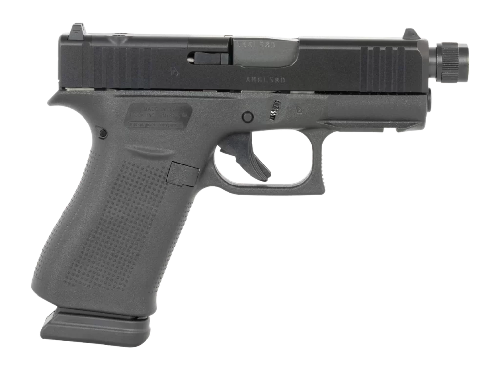 Glock UX4350201FRMOSTB G43X  9mm Luger 10+1 3.41" Black Threaded Barrel, Black Steel Optic Ready/Serrated Slide, Black Polymer Frame w/Accessory Rail, Ambidextrous