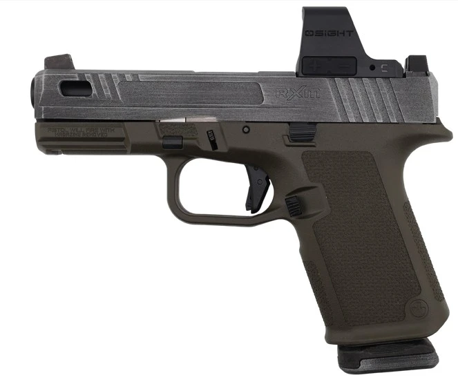 Ruger Rxm 9Mm Pistol 4" Ported Bbl Odg/Crushed Silver Magpul Ehg, O.R. 2-15Rd Mags
